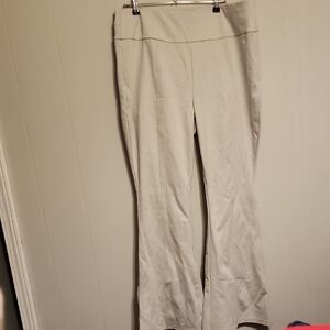 Chic Cream Wide Leg Women's Pants